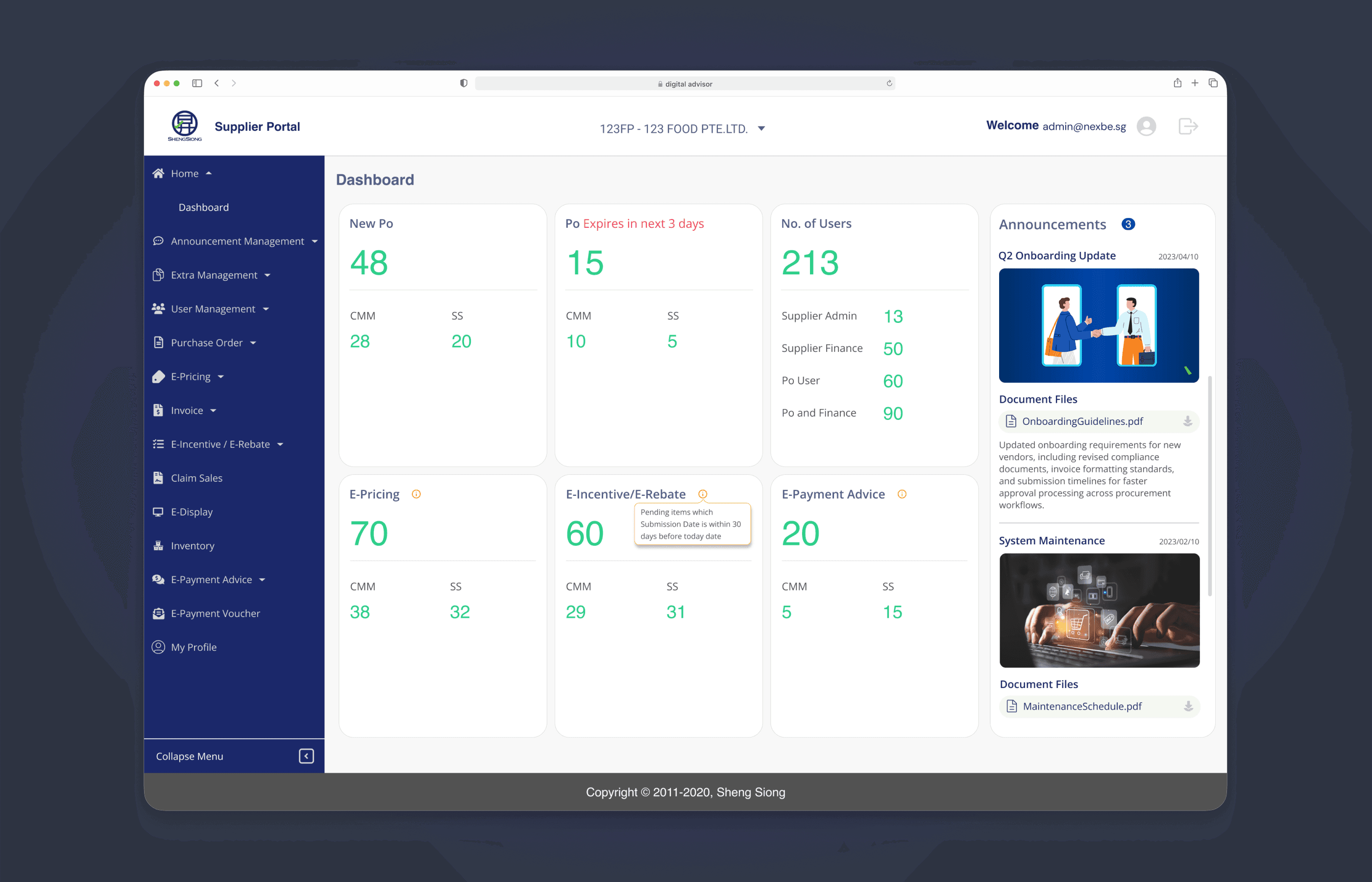 B2B Supplier Portal